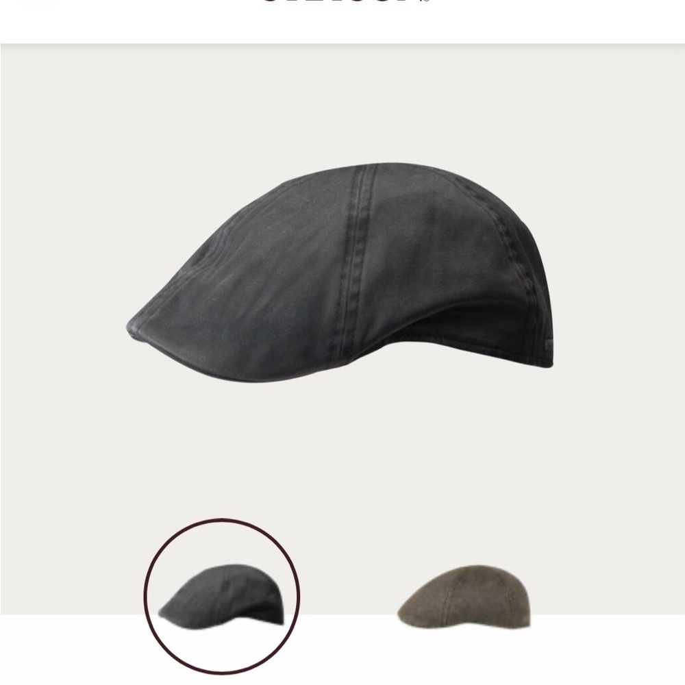 Stetson Black Duckbill Flat Cap Level Gatsby Cap